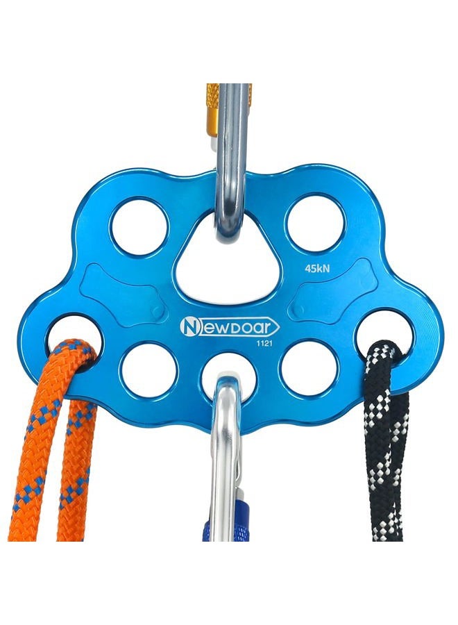 Newdoar Descender Plate 45KN Paw Rigging Plate 8 Holes Rock Climbing Gear (8 holes/45KN Blue) - Image 4